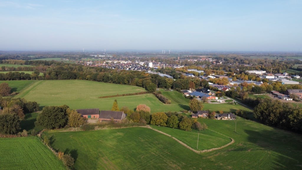 Blick über Kalkar mit der Drohne.